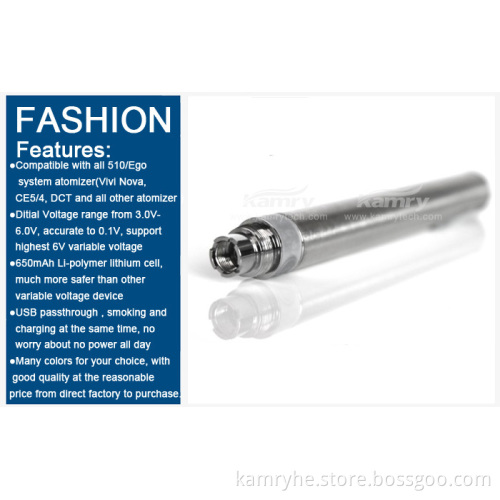 USA Sold Crazy Variable Voltage Vapor and Best Style Lithium Rechargeable EGO VV LCD